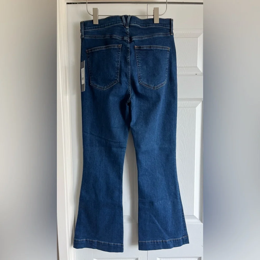 NWT Veronica Beard Carson Ankle Kick Flare in Bright blue size 31